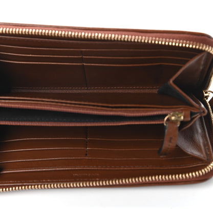 Burberry House Check Bridle Calfskin Ziggy Zip Around Wallet Dark Tan 5 of 11
