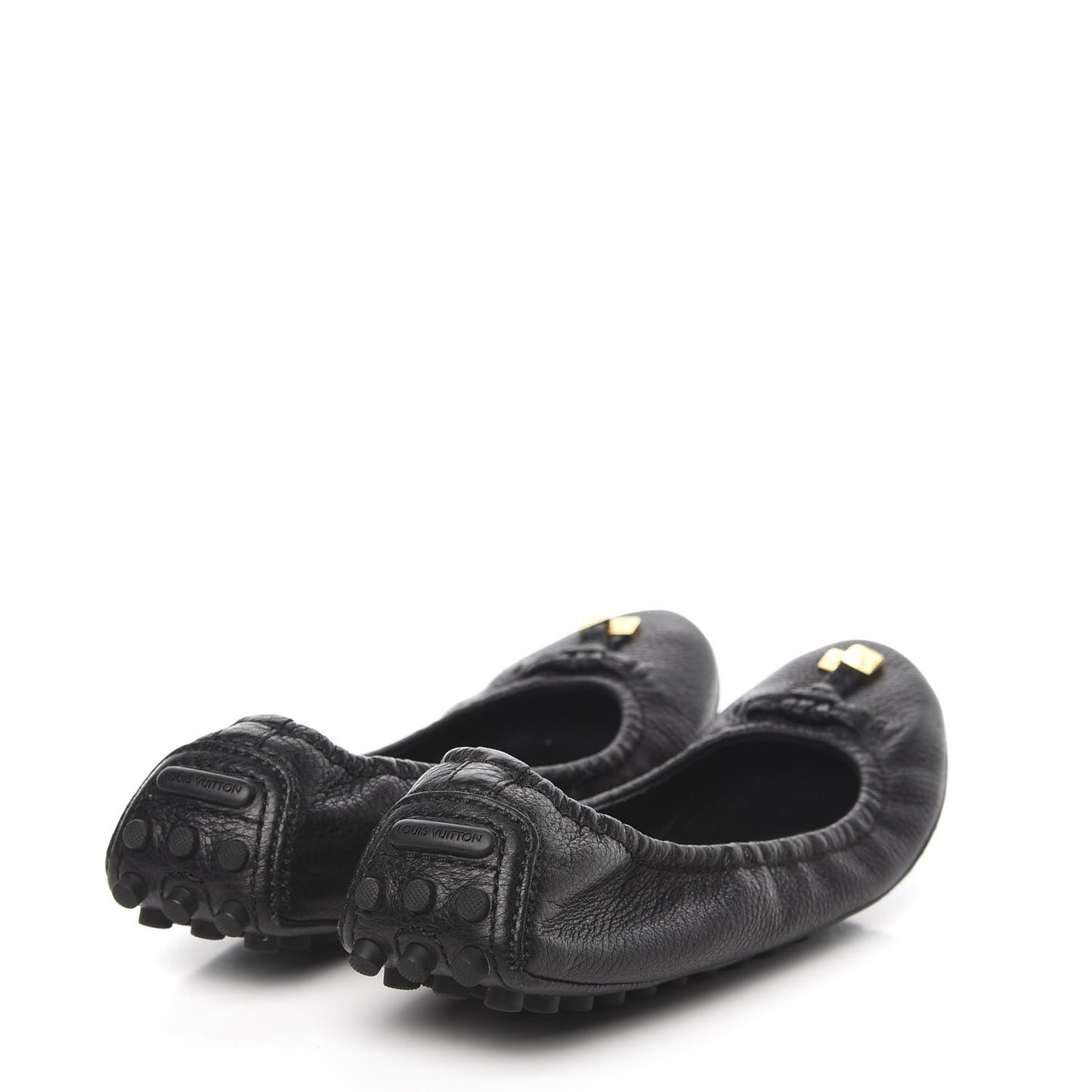 Calfskin Lemon Ballerina Flats 40 Black