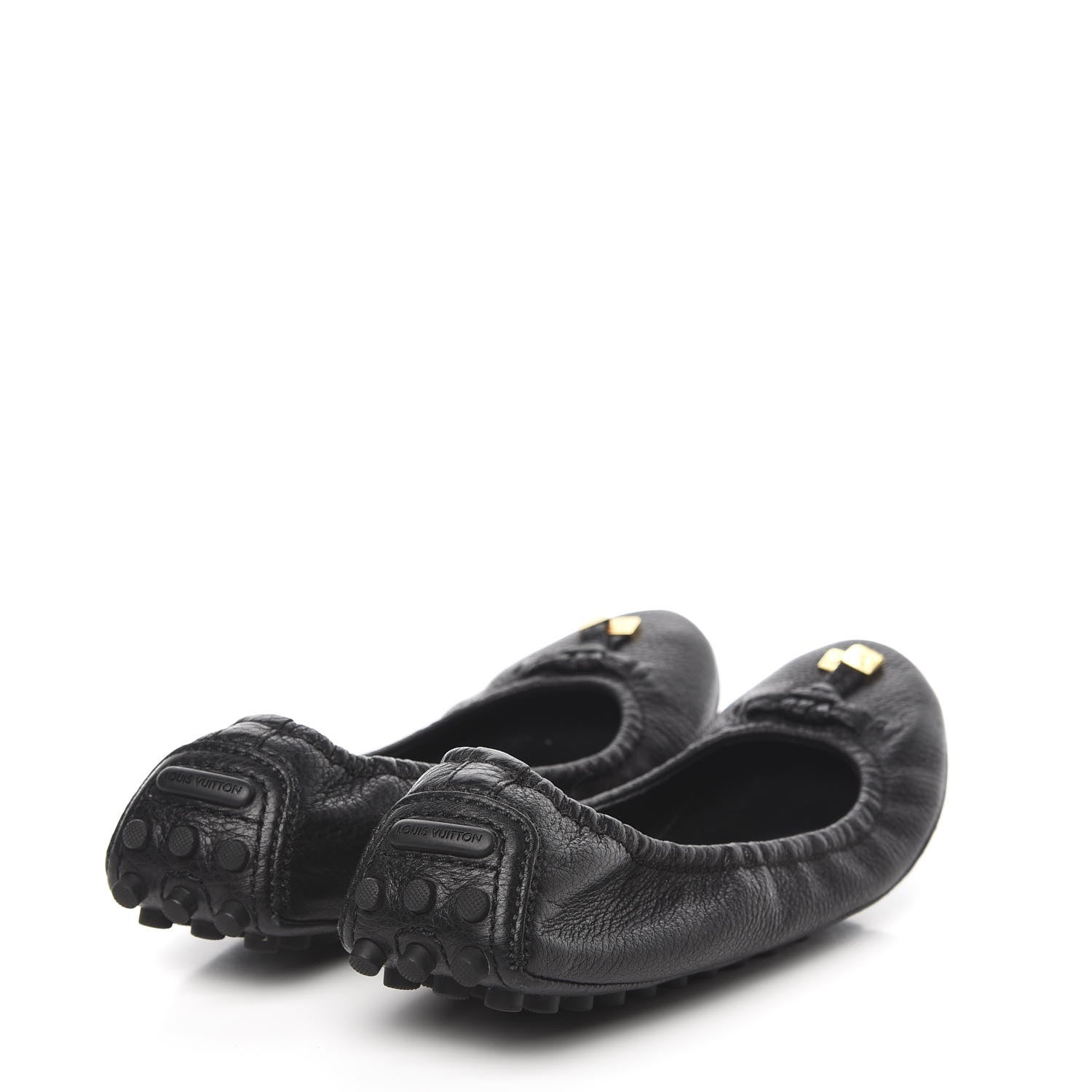 Louis Vuitton Calfskin Lemon Ballerina Flats 40 Black 4 of 9