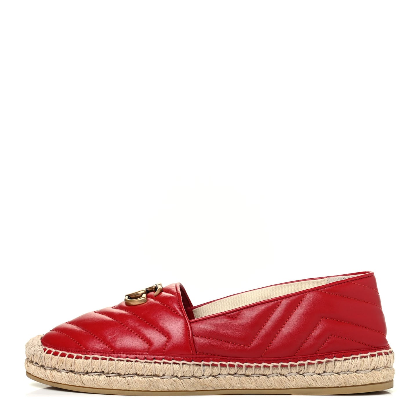 Nappa Matelasse GG Marmont Espadrilles 41 Hibiscus Red