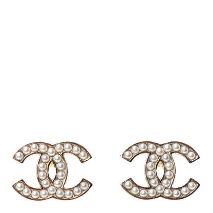 Chanel Pearl CC Earrings Gold 1 of 4