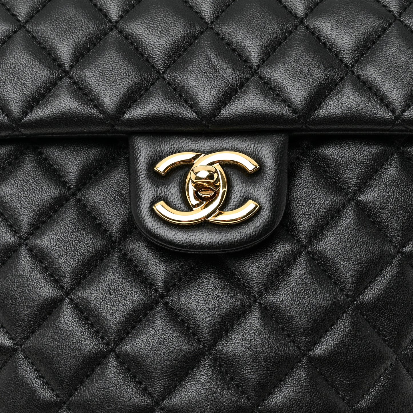 Lambskin Quilted Small Urban Spirit Backpack Black