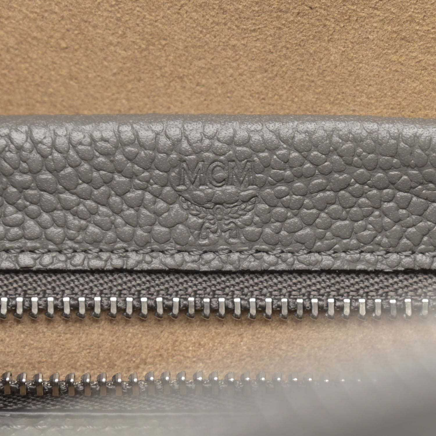 MCM Grained Calfskin Large Ella Boston Grey 5 of 12