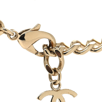 Chanel Crystal CC Chain Links Choker Necklace Gold 4 of 5