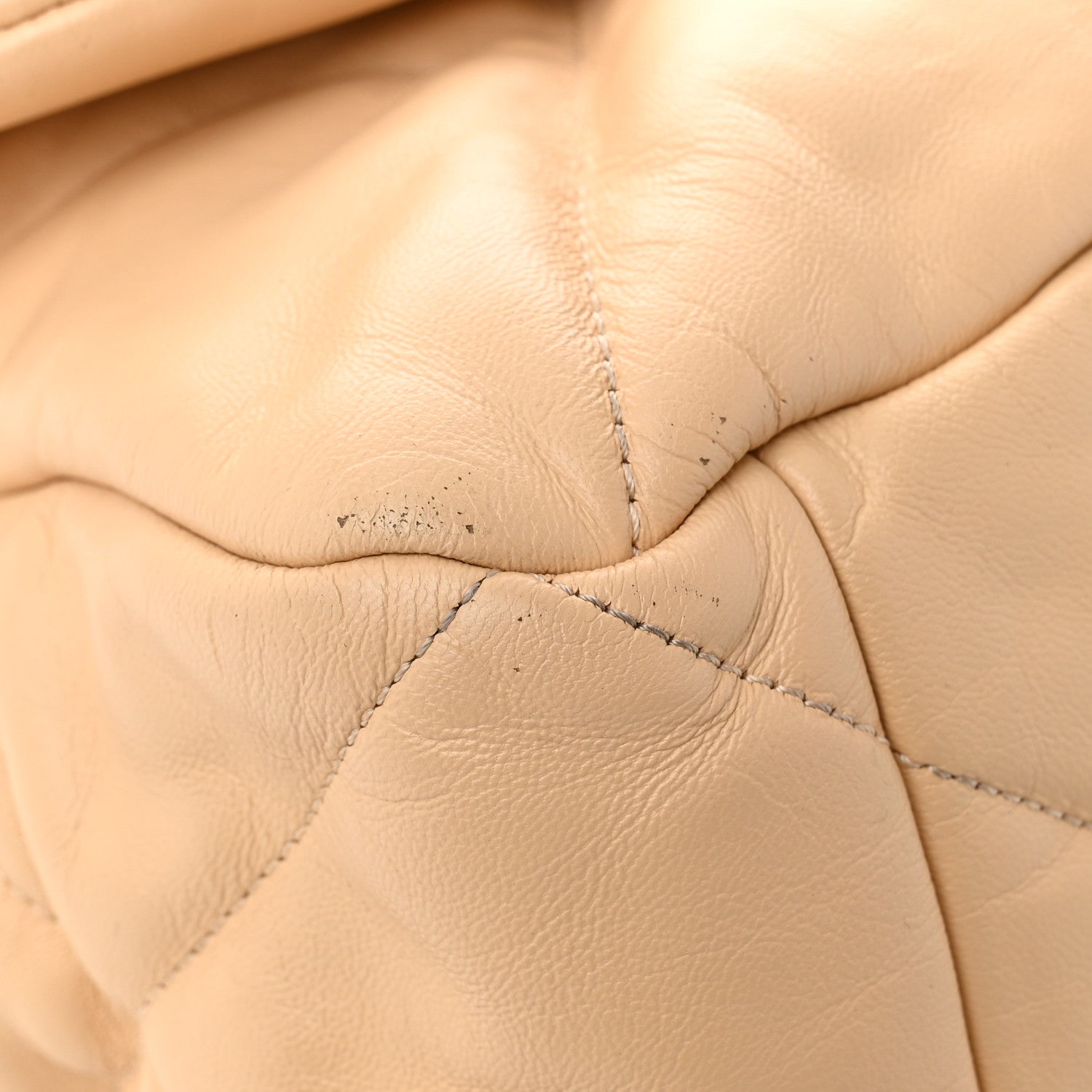 Chanel Goatskin Quilted Maxi Chanel 19 Flap Beige 11 of 14