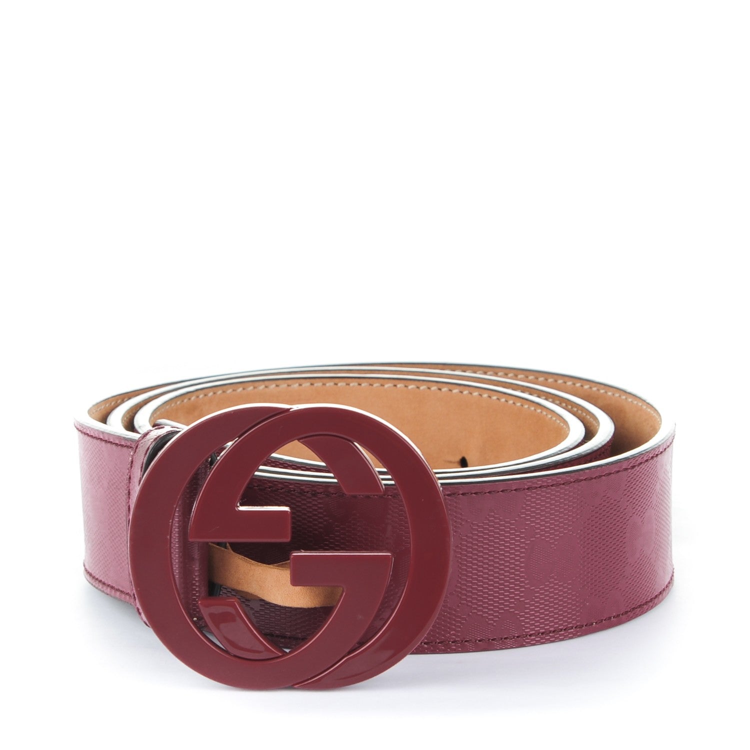 Gucci Imprime Monogram Interlocking G Belt 105 42 Rose Blush 1 of 6
