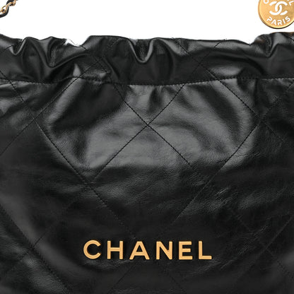 Chanel Shiny Calfskin Quilted Small Chanel 22 Black 9 of 11