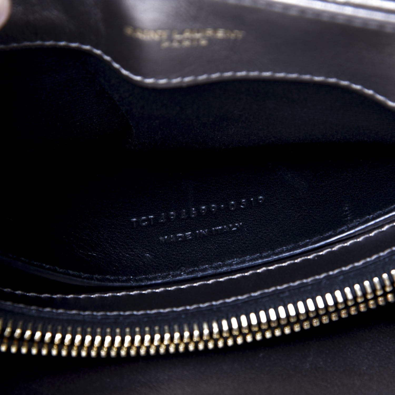 Saint Laurent Metallic Calfskin Y Quilted Monogram Small Loulou Chain Satchel Brown Metallic 9 of 11