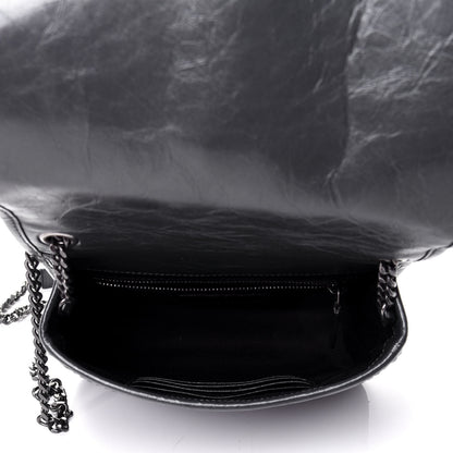 Saint Laurent Crinkled Calfskin Matelasse Monogram Niki Chain Wallet Storm 4 of 5