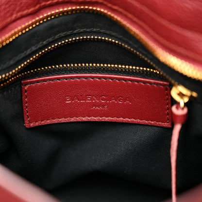 Balenciaga Chevre Gold Metallic Edge Hardware Mini City Rouge Brique Rouge Grenade 6 of 12