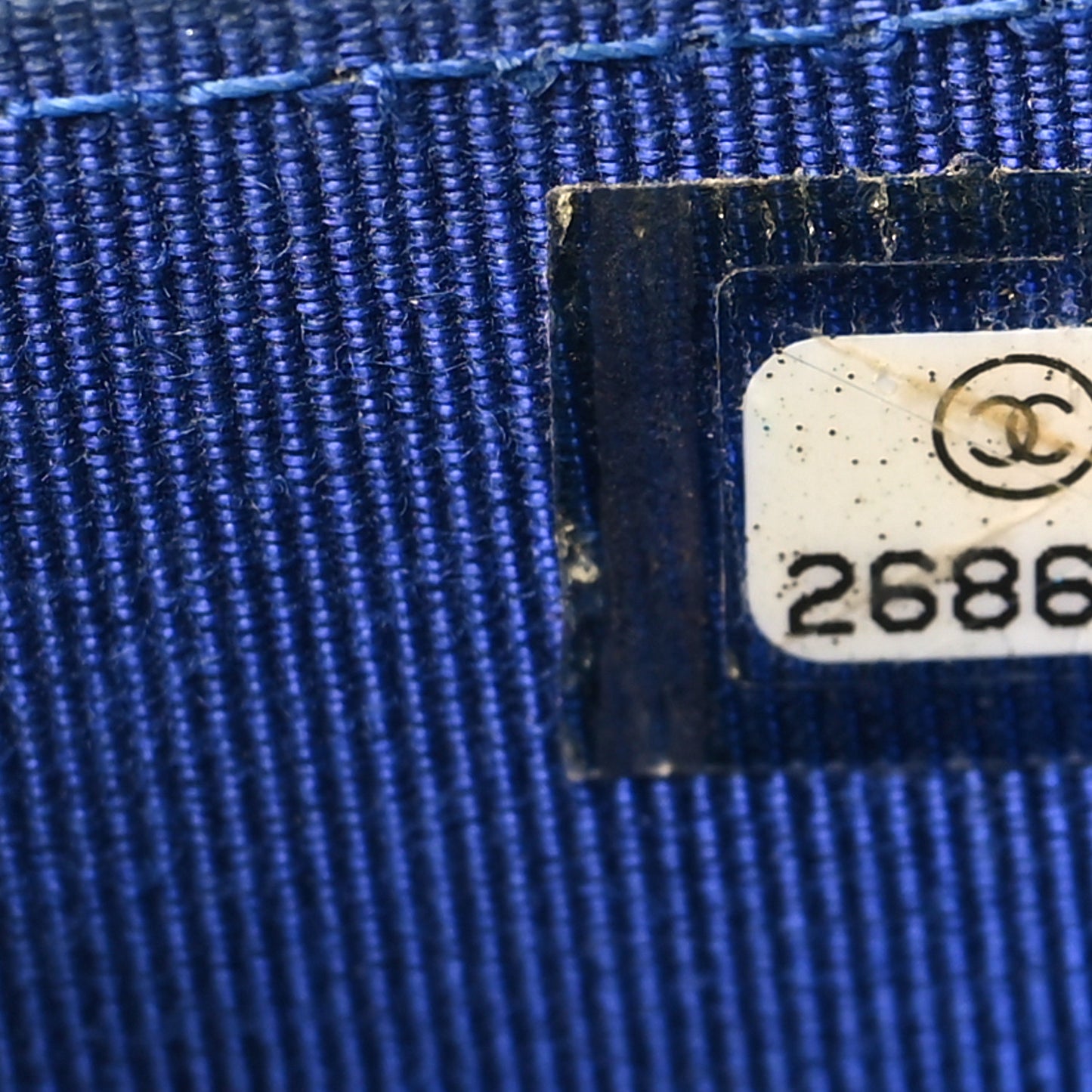 Lambskin Quilted Square Wallet On Chain WOC Blue