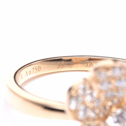 Van Cleef & Arpels 18K Yellow Gold Diamond Small Frivole Pave Ring 55 7.25 15 of 18