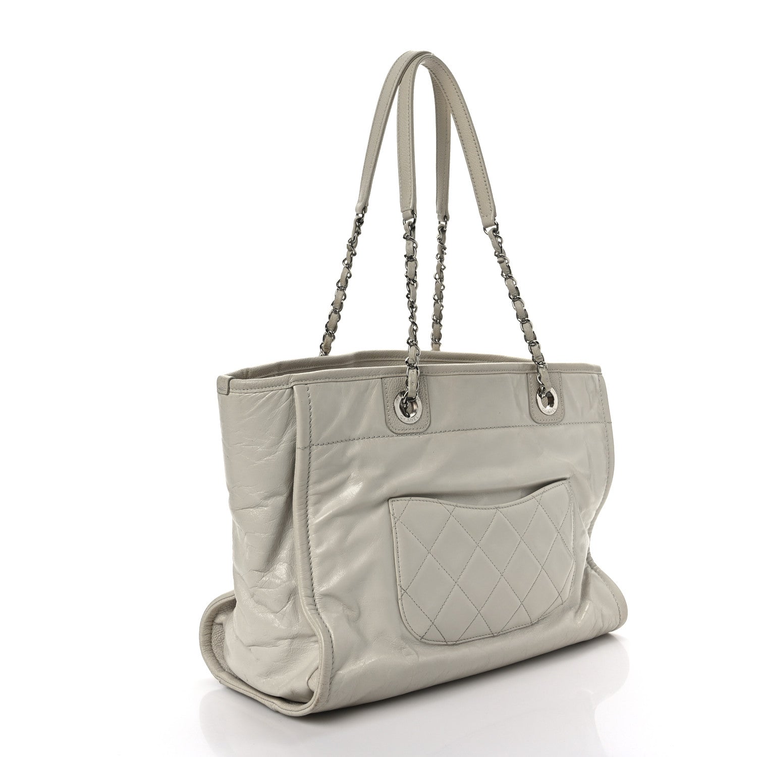 Chanel Glazed Calfskin Small Deauville Tote Ecru 3 of 11