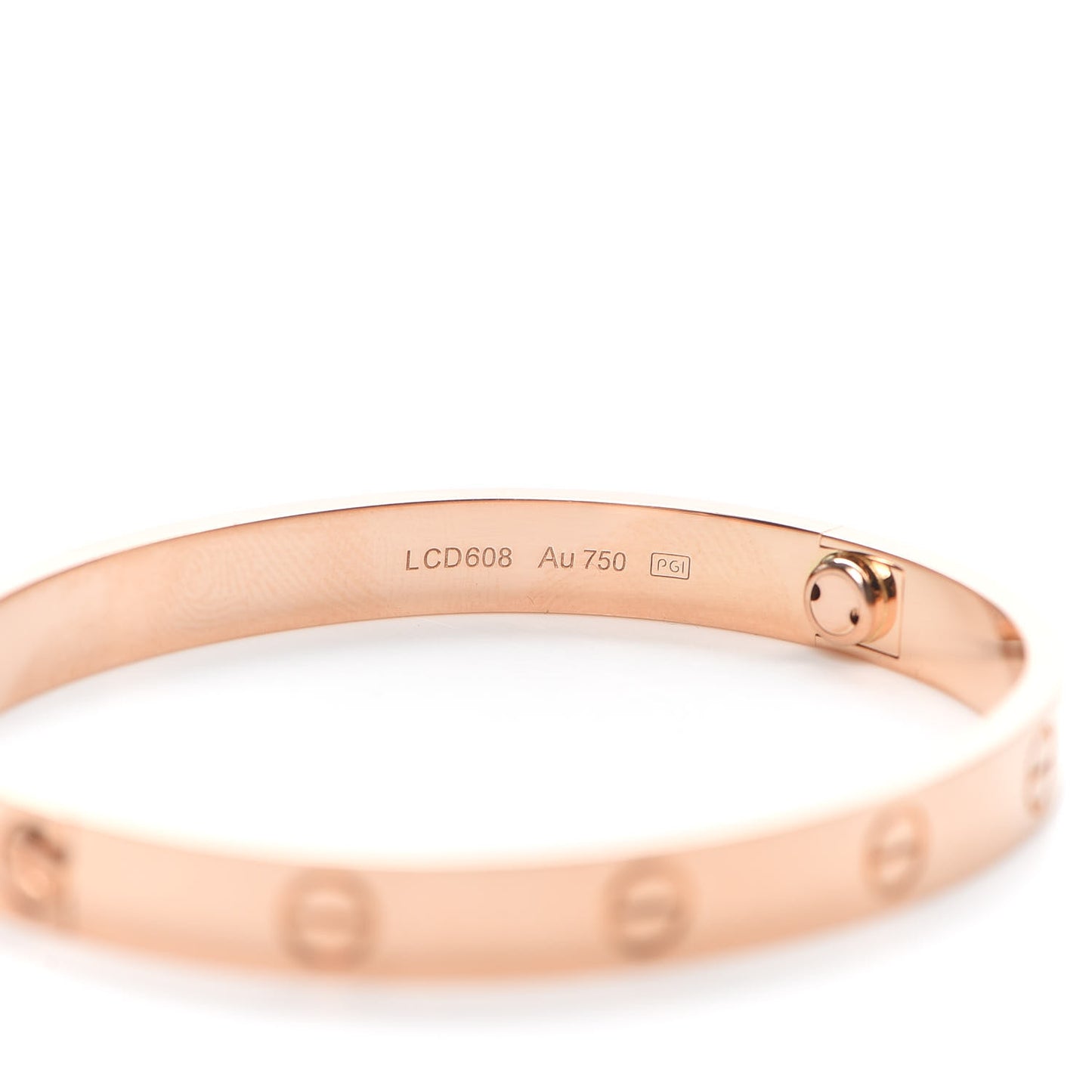 18K Pink Gold LOVE Bracelet 17