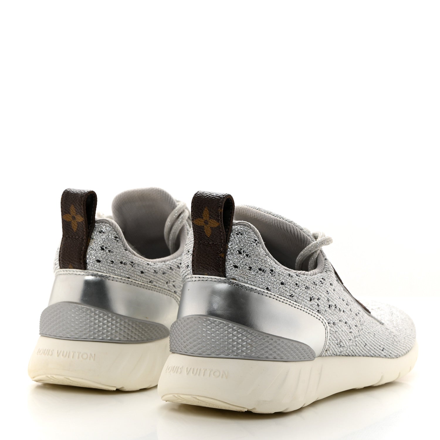 Louis Vuitton Technical Nylon Monogram Rubber Aftergame Sneakers 40 Silver 4 of 9