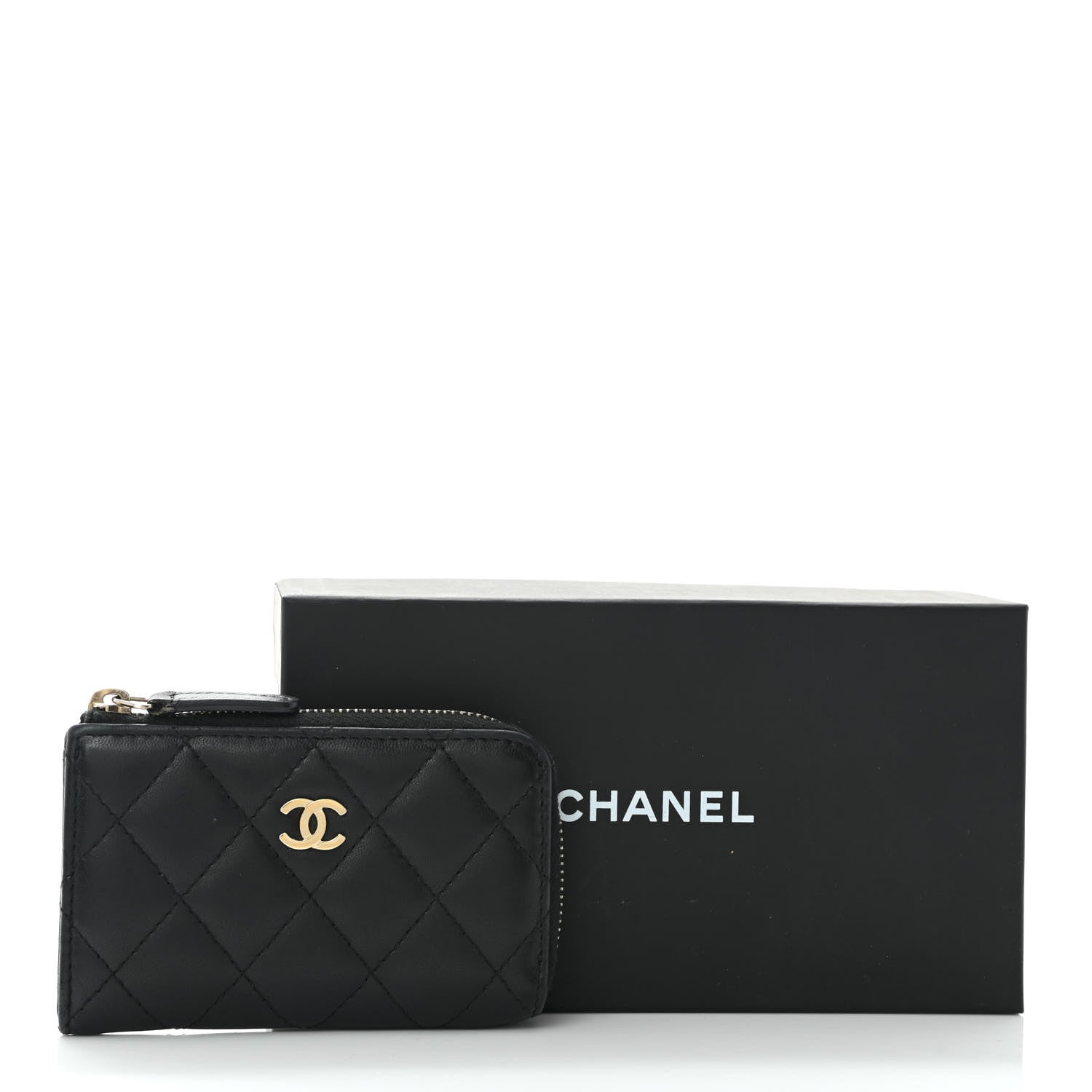 Chanel Lambskin Quilted Key Holder Case Black 11 of 11