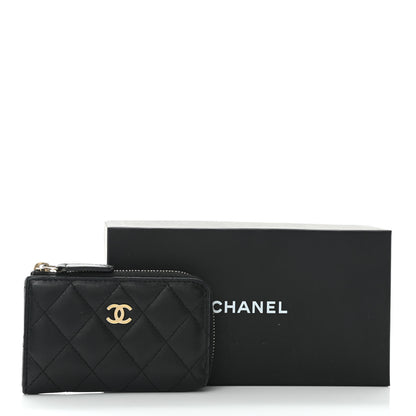 Chanel Lambskin Quilted Key Holder Case Black 11 of 11