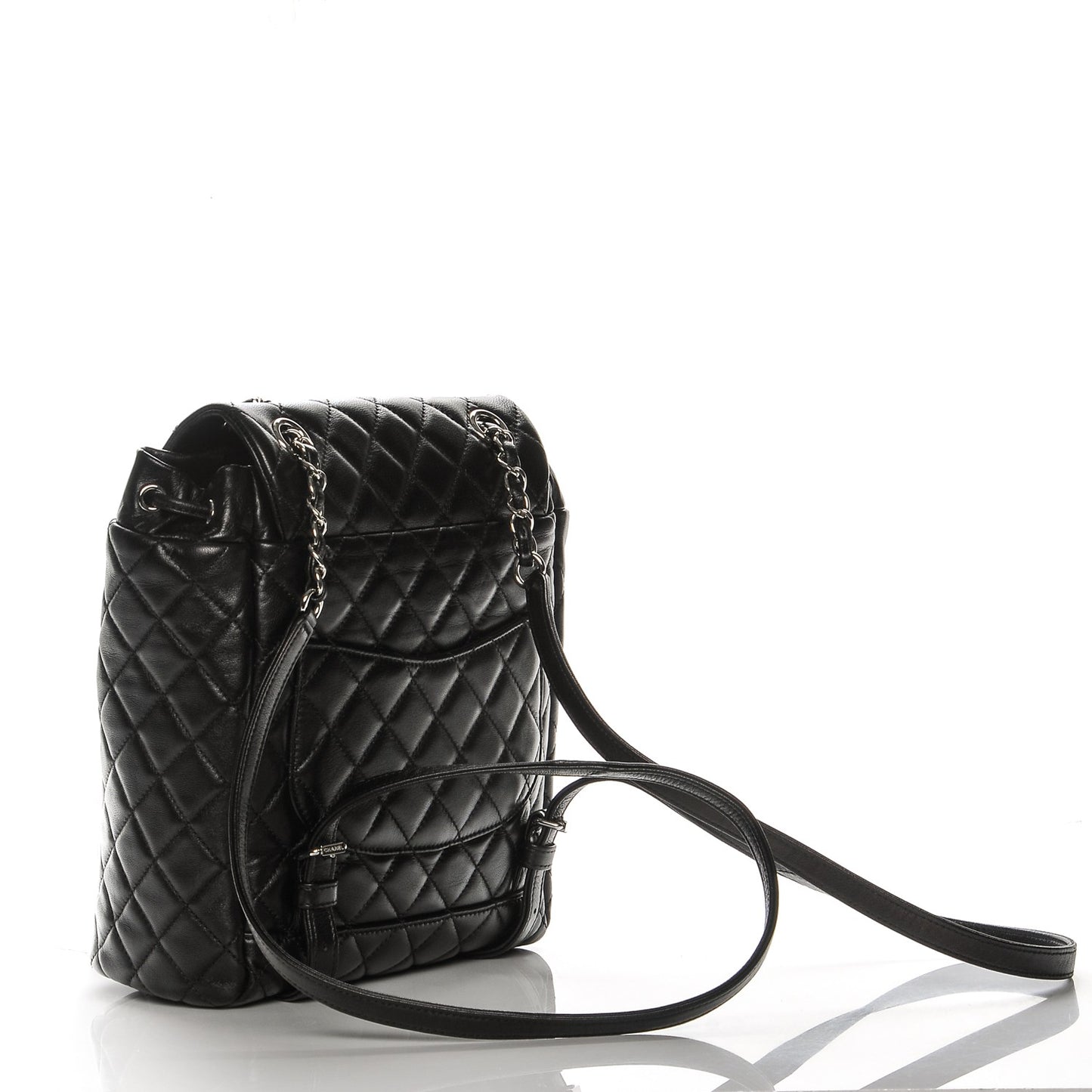 Lambskin Quilted Small Urban Spirit Backpack Black