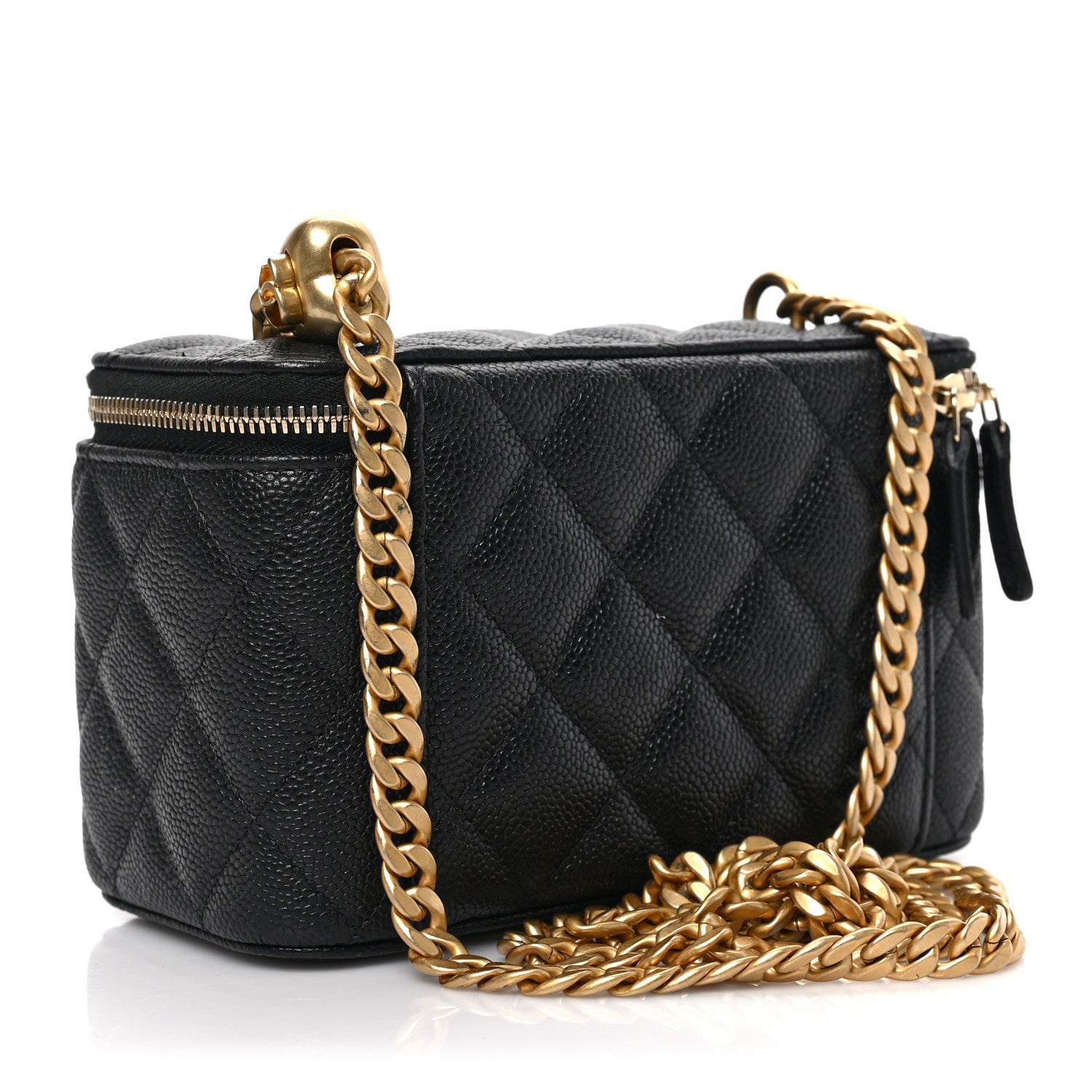 Chanel Caviar Quilted Sweetheart Vanity Case Black 3 of 9