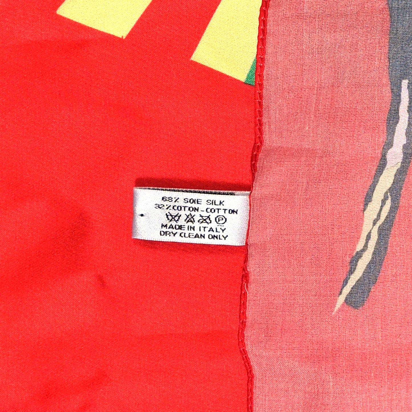 Silk Mania Square Scarf Red Multicolor