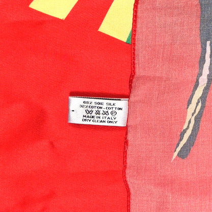 Christian Dior Silk Mania Square Scarf Red Multicolor 3 of 4