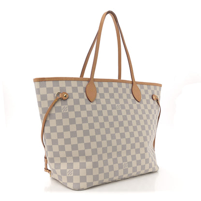 Louis Vuitton Damier Azur Neo Neverfull MM Rose Ballerine 4 of 25