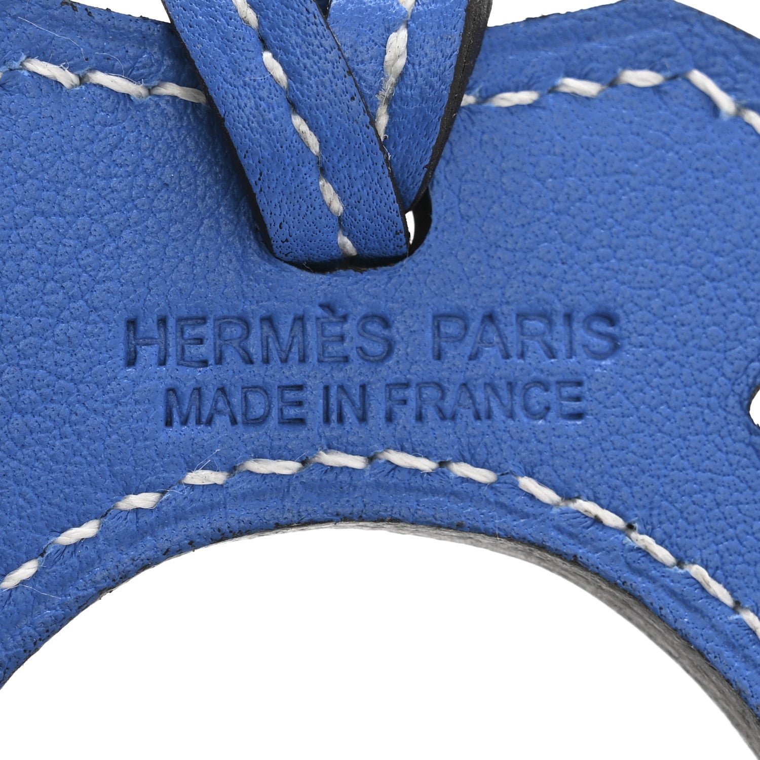 Hermes Swift Paddock Horseshoe Bag Charm Bleu Hydra 3 of 3