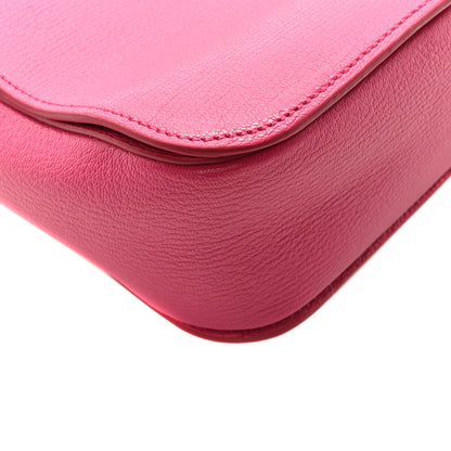 Miu Miu Goatskin Madras Shopping Tote Fuxia 8 of 9