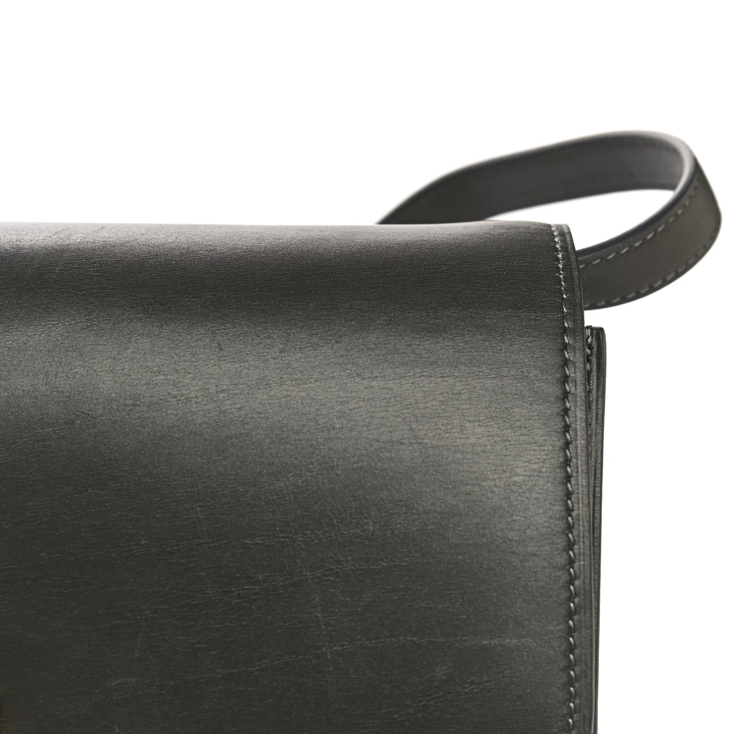 Box Calfskin Medium Classic Box Flap Bag Grey