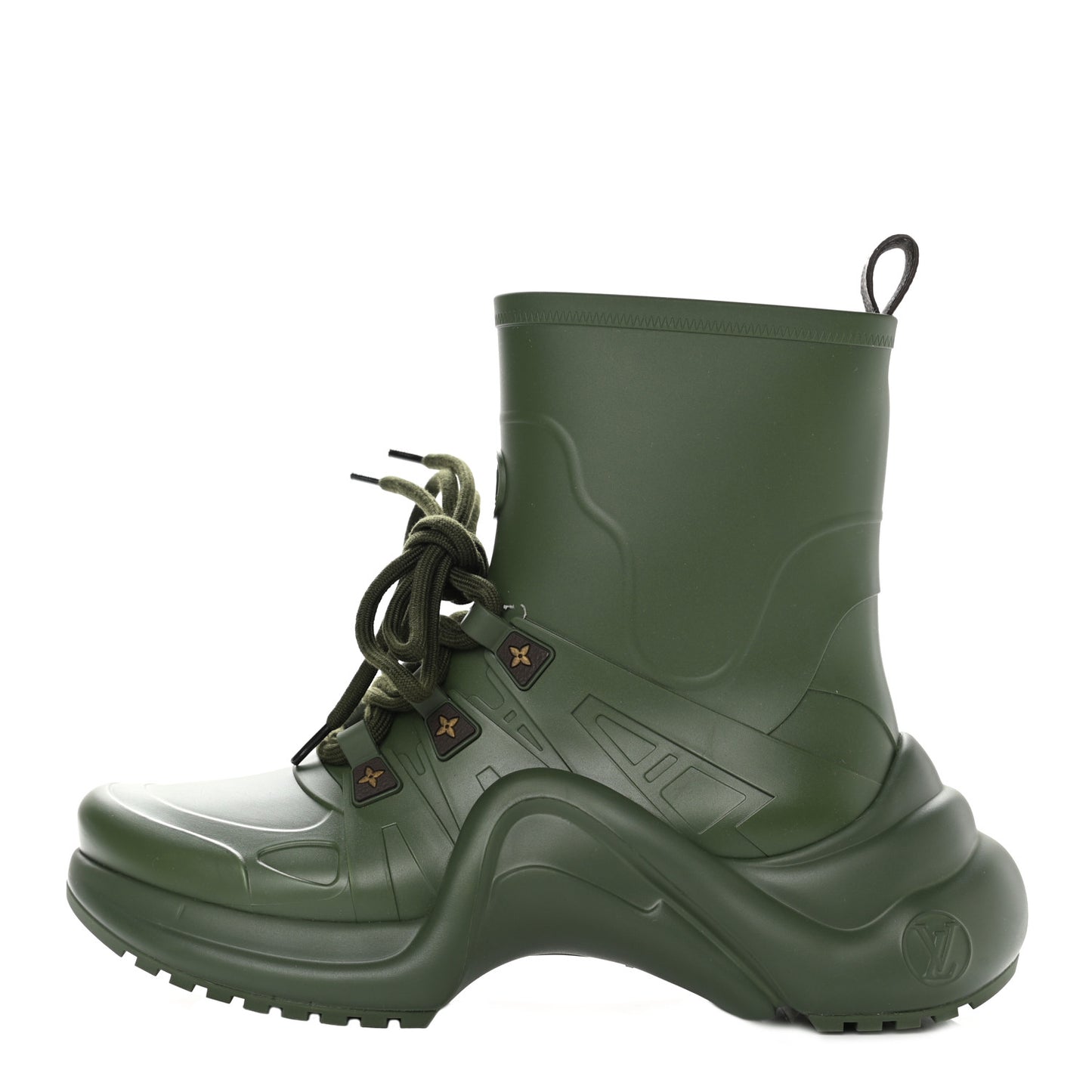 Mat Rubber Monogram LV Archlight Sneaker Boots 39 Kaki