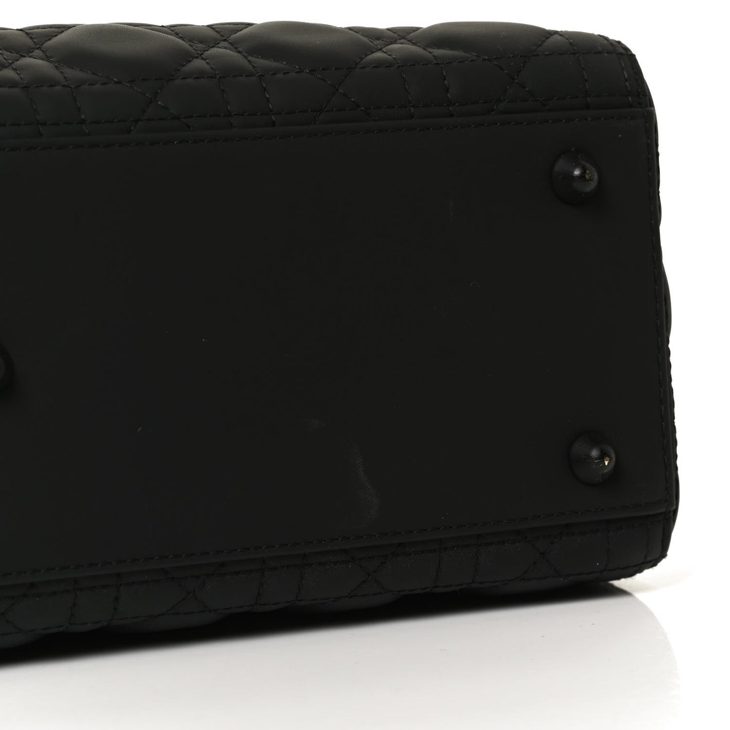 Ultra Matte Calfskin Cannage Large Lady Dior Black