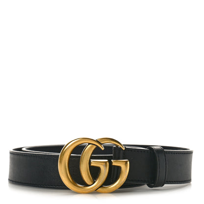 Gucci Calfskin Double G 30mm Belt 75 30 Black 1 of 5