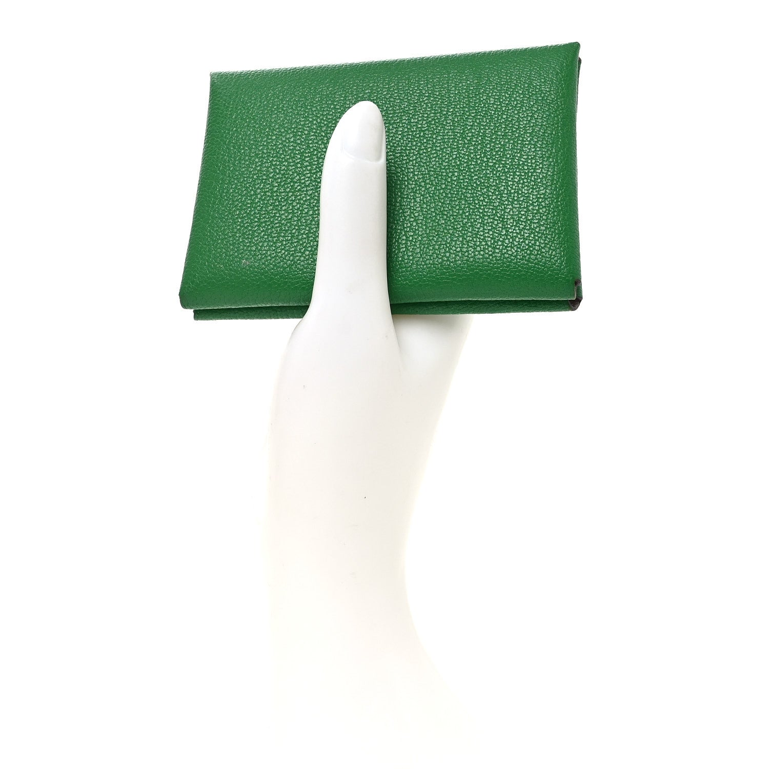 Hermes Chevre Mysore Verso Calvi Duo Card Case Menthe Rose Sakura 2 of 7