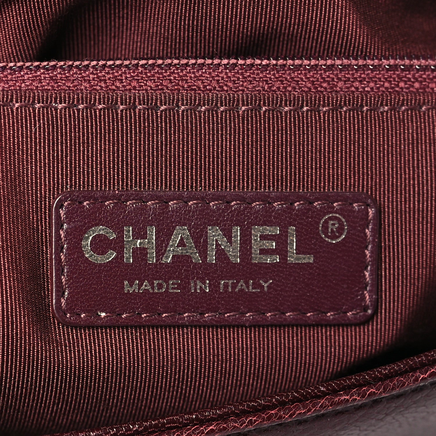 Chanel Goatskin Ombre Faded Quilted New Medium Boy Flap Burgundy 6 of 9