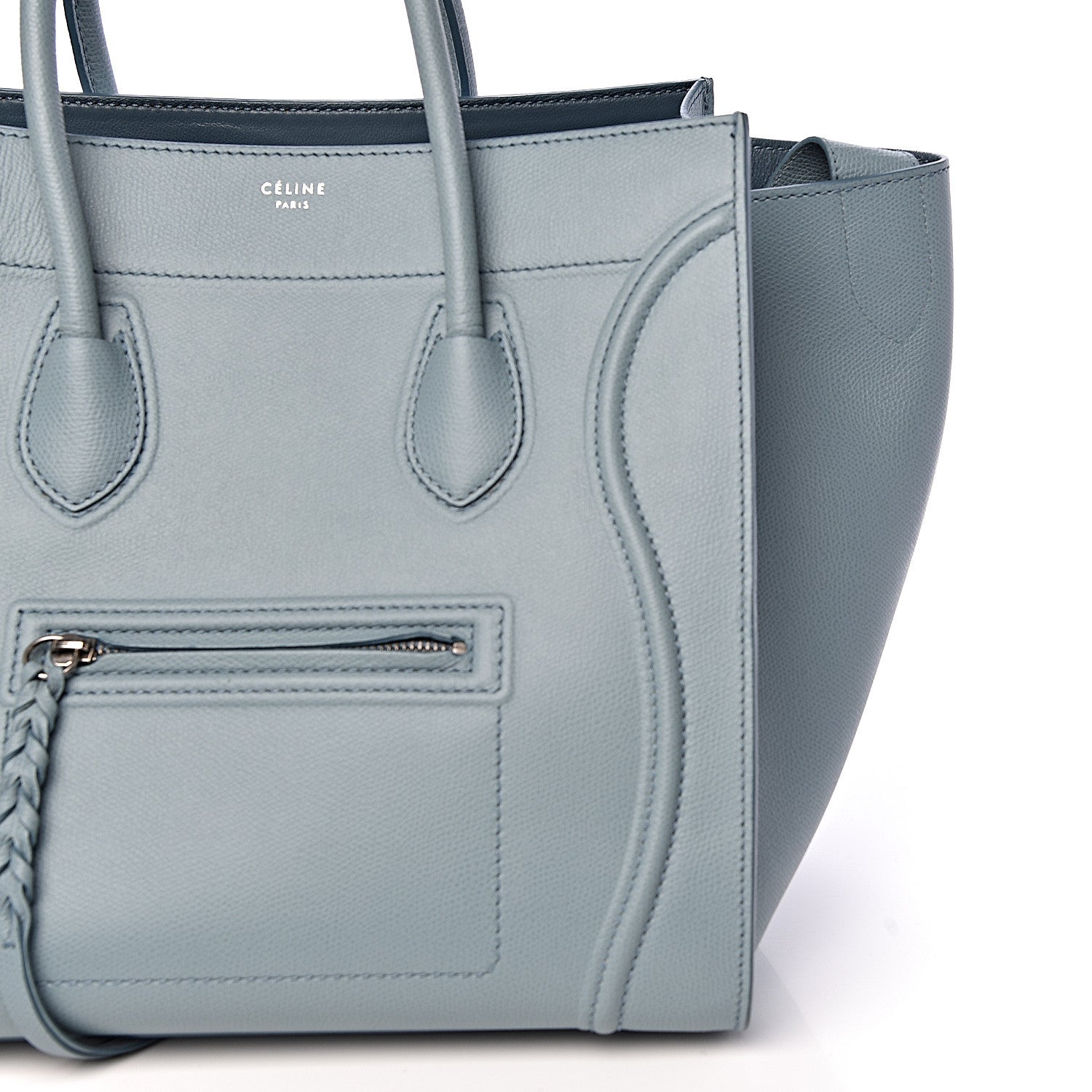 Celine Grained Calfskin Medium Phantom Luggage Glacier 7 of 10
