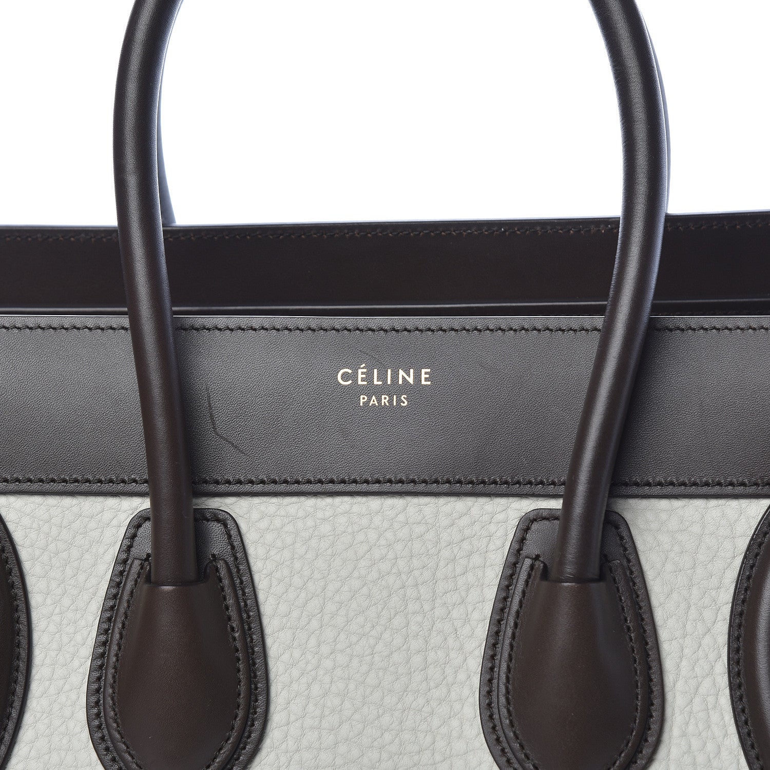 Celine Bullhide Micro Tri-Color Luggage Khaki 9 of 11