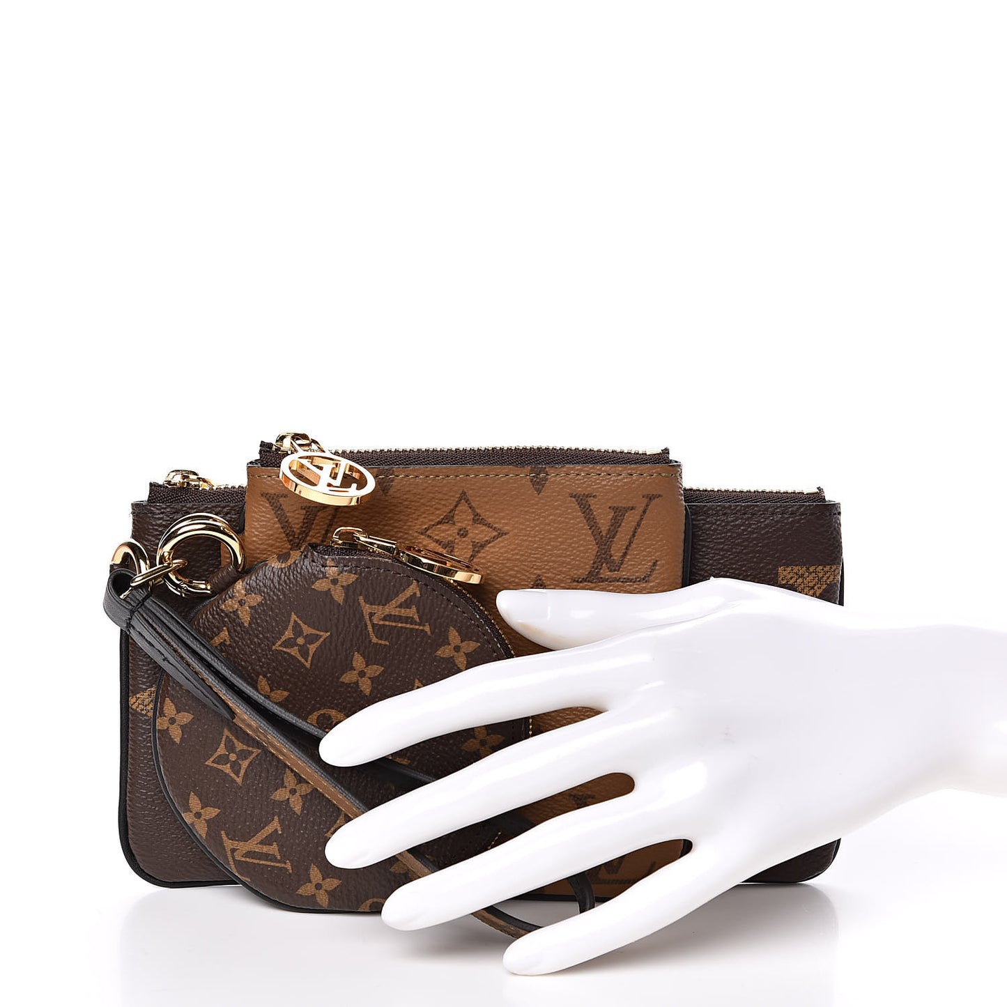Reverse Monogram Giant Trio Pouch