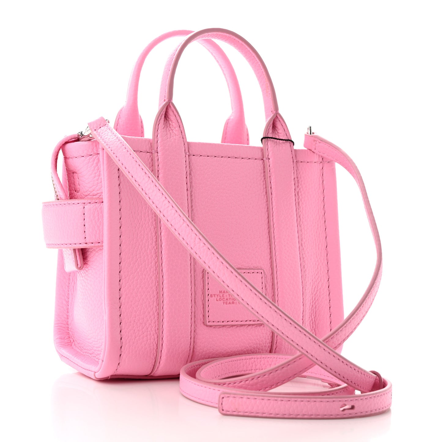 Grained Calfskin Micro The Tote Bag Fluro Candy