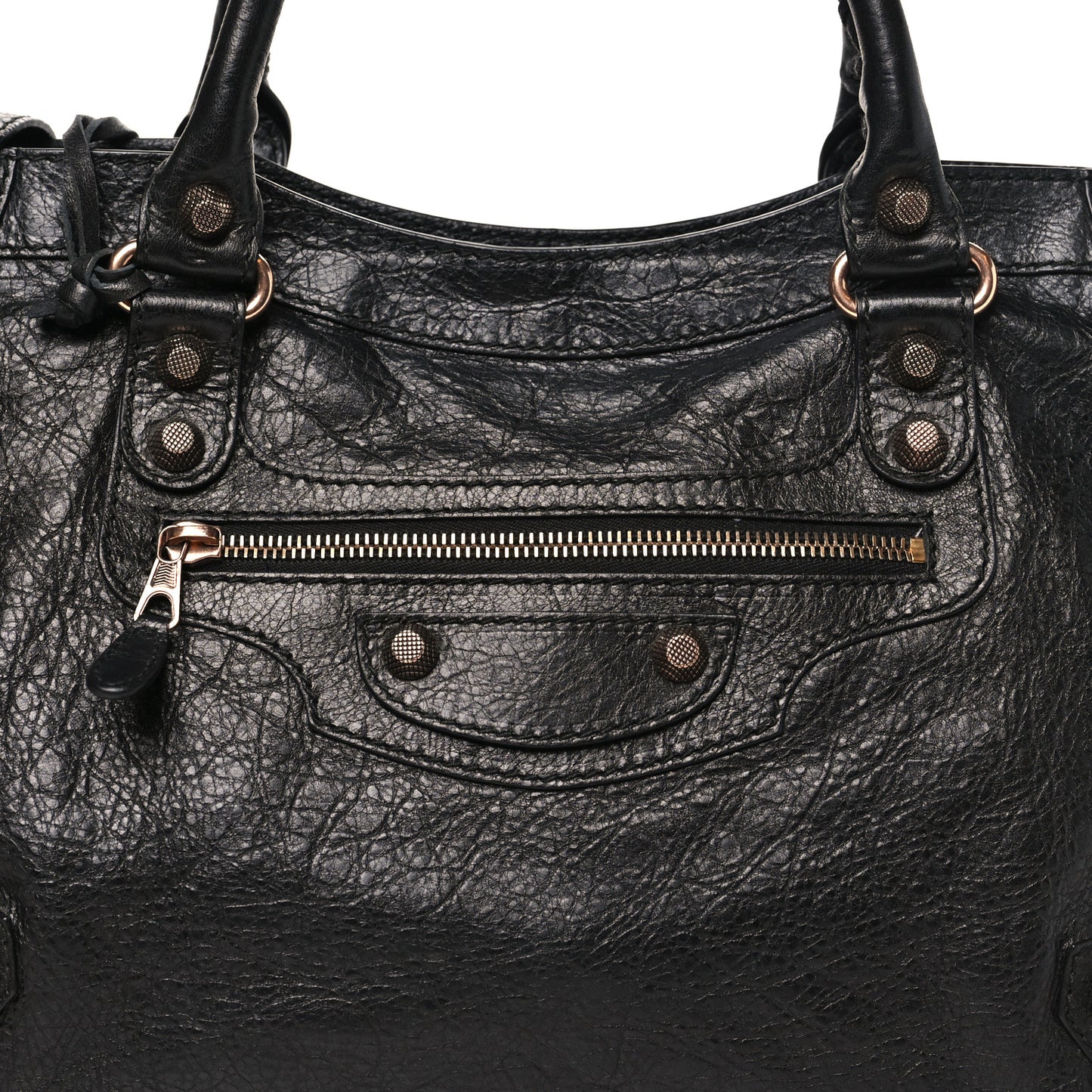 Agneau Giant 12 Rose Gold Hardware City Black