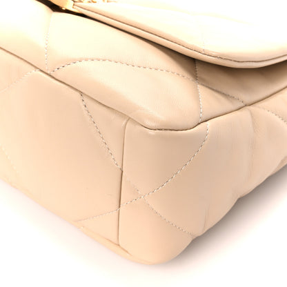 Chanel Lambskin Quilted Medium Chanel 19 Flap Light Beige 11 of 11