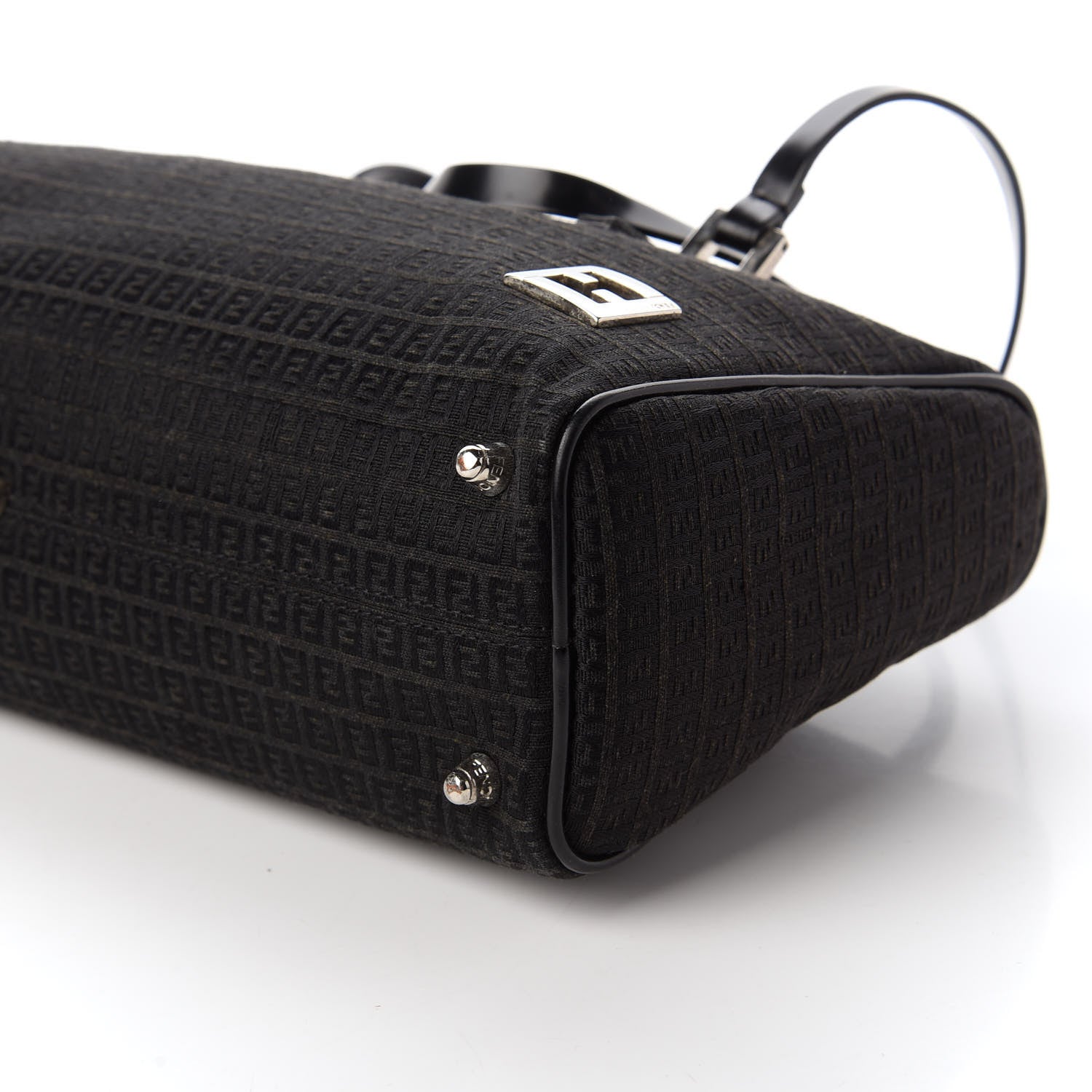 Fendi Zucchino Shoulder Bag Black 7 of 10