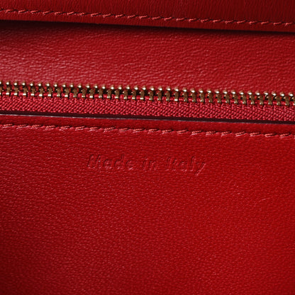Celine Box Calfskin Medium Classic Box Flap Bag Red 7 of 10