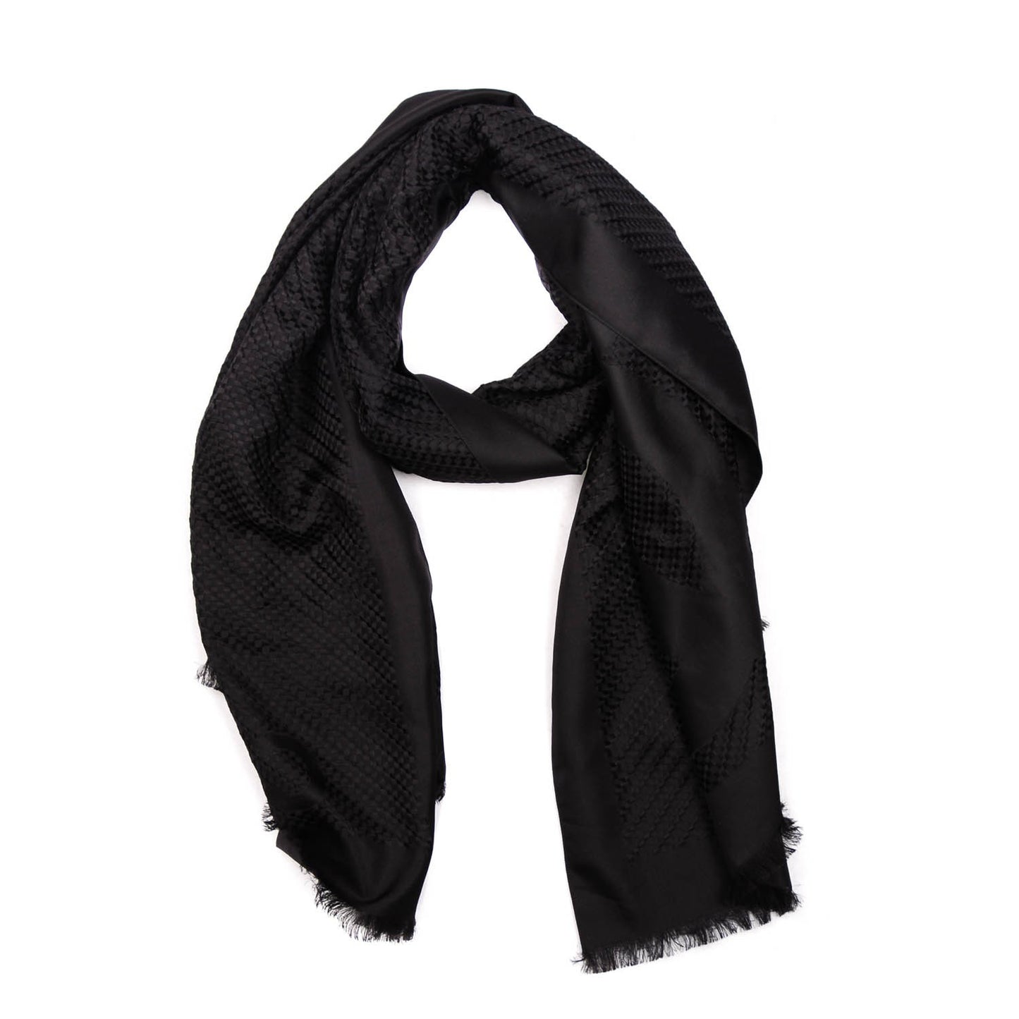 Silk CC Scarf Black
