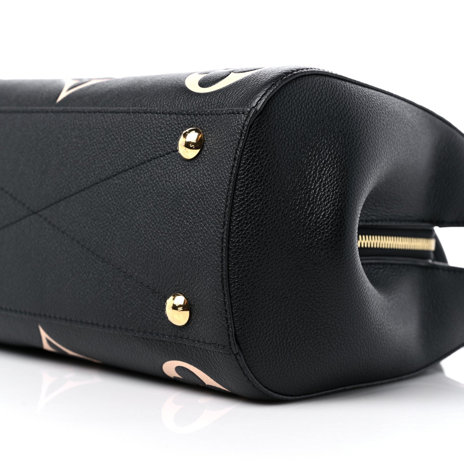 Louis Vuitton Empreinte Monogram Giant Montaigne MM Black Beige 8 of 9