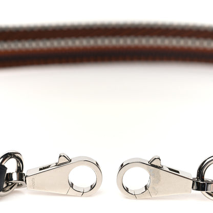 Hermes Toile Swift 25mm Grand Mousquetons Sangle Cavale Shoulder Strap Noisette Black 3 of 6