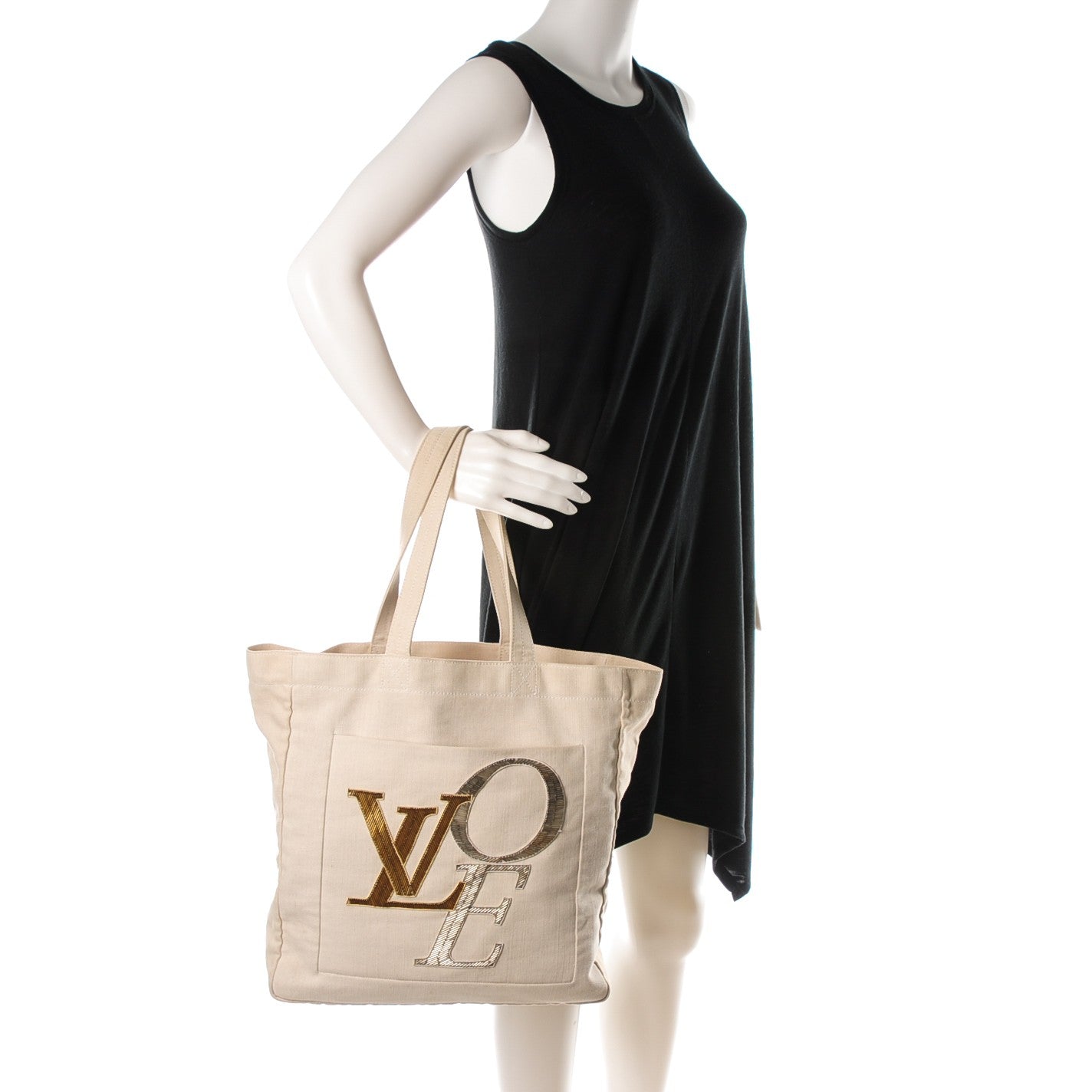 Louis Vuitton Canvas Sequin Thats Love LVOE Tote MM 2 of 7