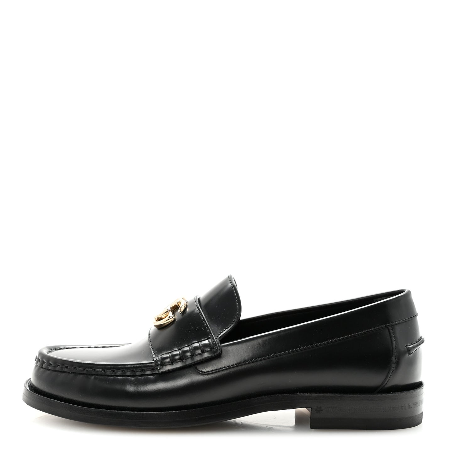 Calfskin Millennial Ribot Womens GG Loafers 37.5 Black