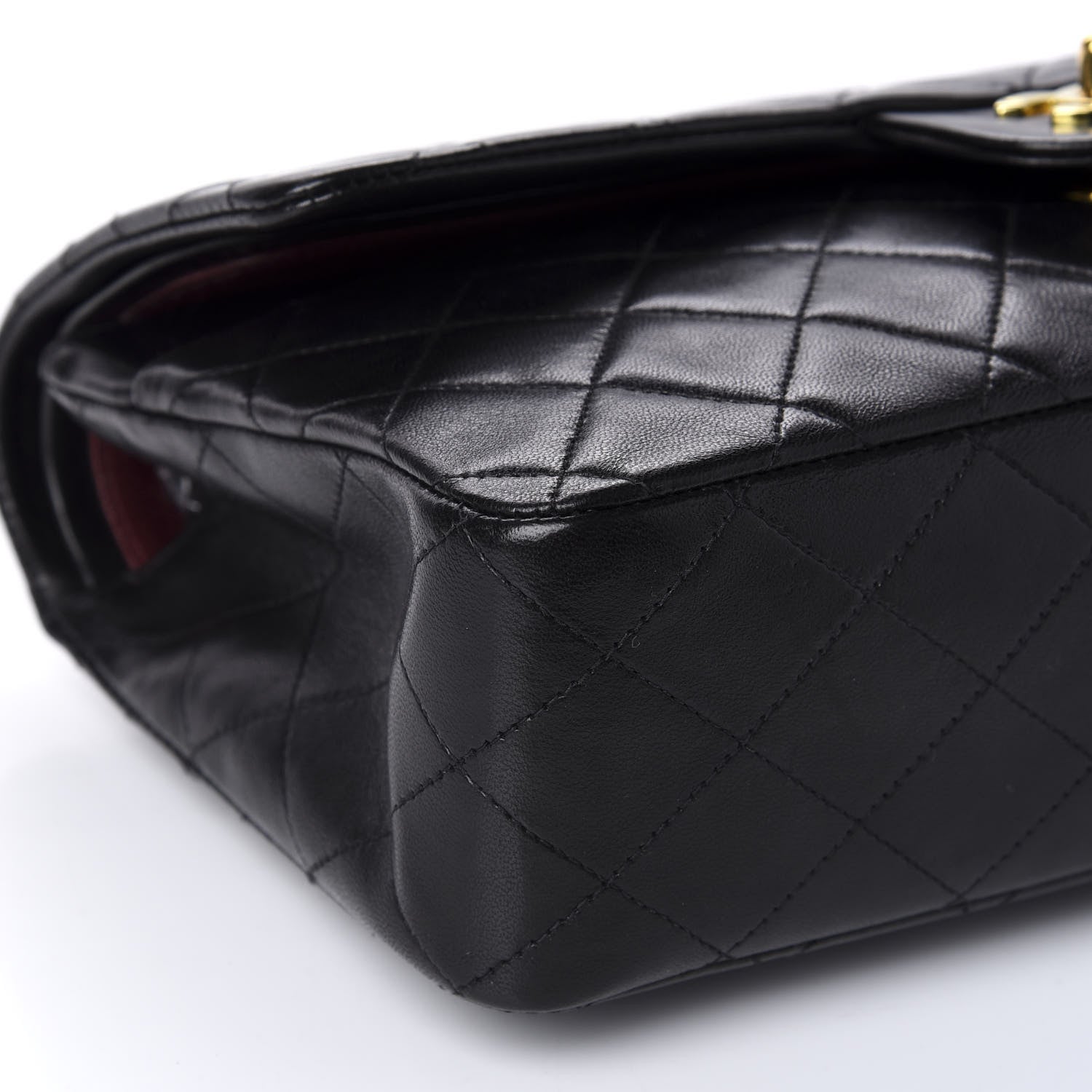 Chanel Lambskin Quilted Medium Double Flap Black 7 of 11