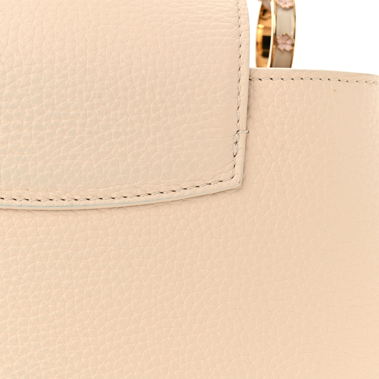 Louis Vuitton Taurillon Bloom Capucines BB Powder Beige 13 of 14