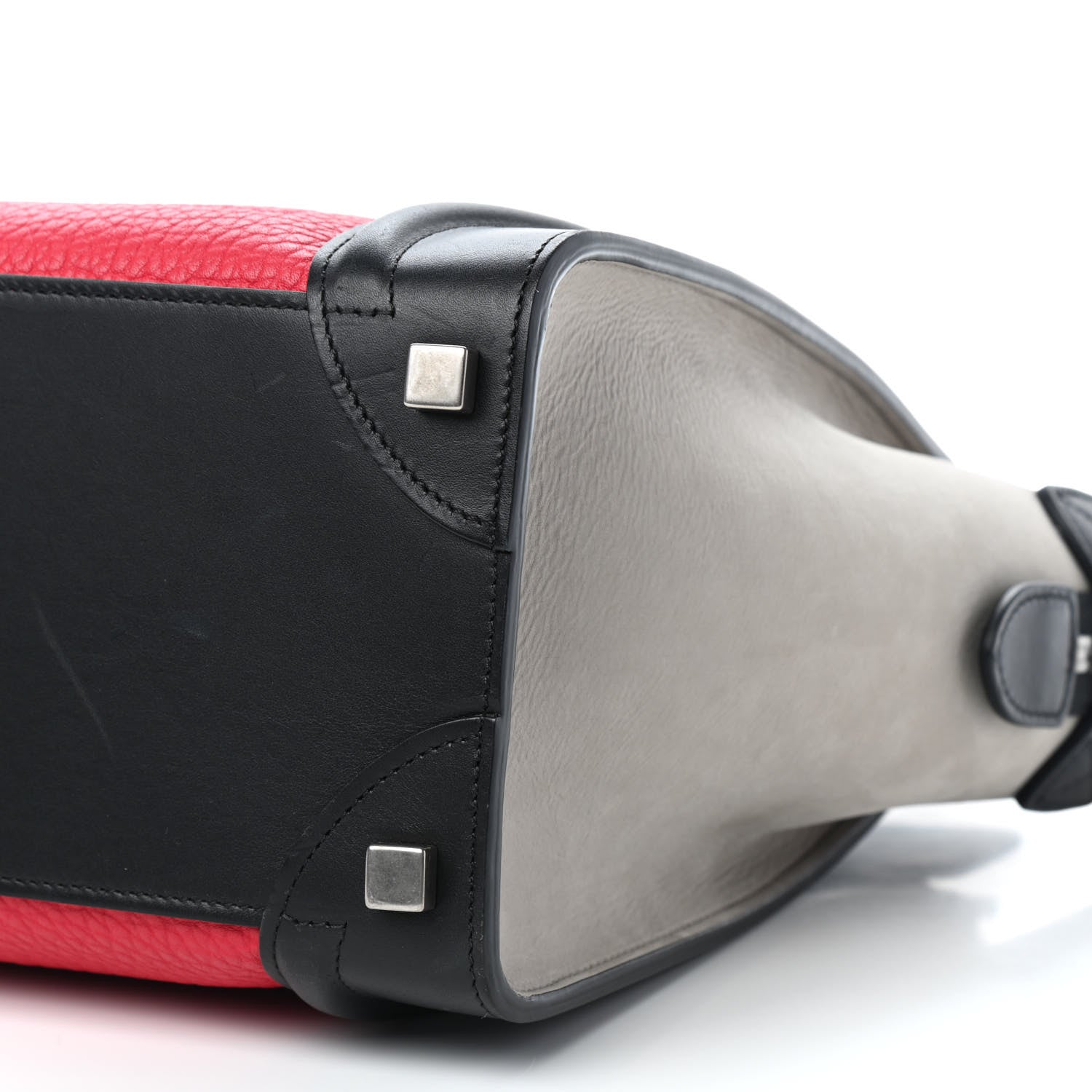 Celine Smooth Drummed Calfskin Micro Tri-Color Luggage Dark Pink 5 of 8